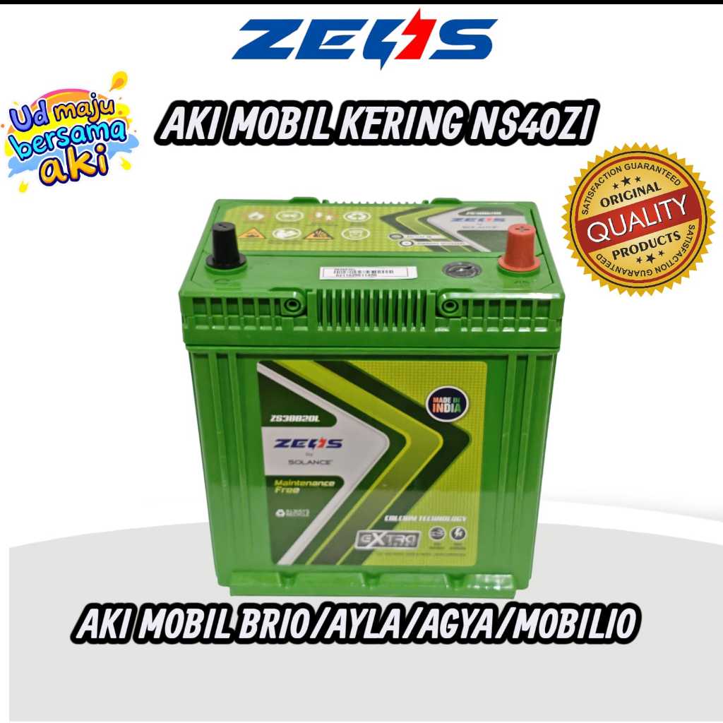 Aki Mobil Honda Freed NS 40Zl Aki Kering zeus  aki mobil kering NS40ZL  zeus  Aki Mobilio / Sigra /E