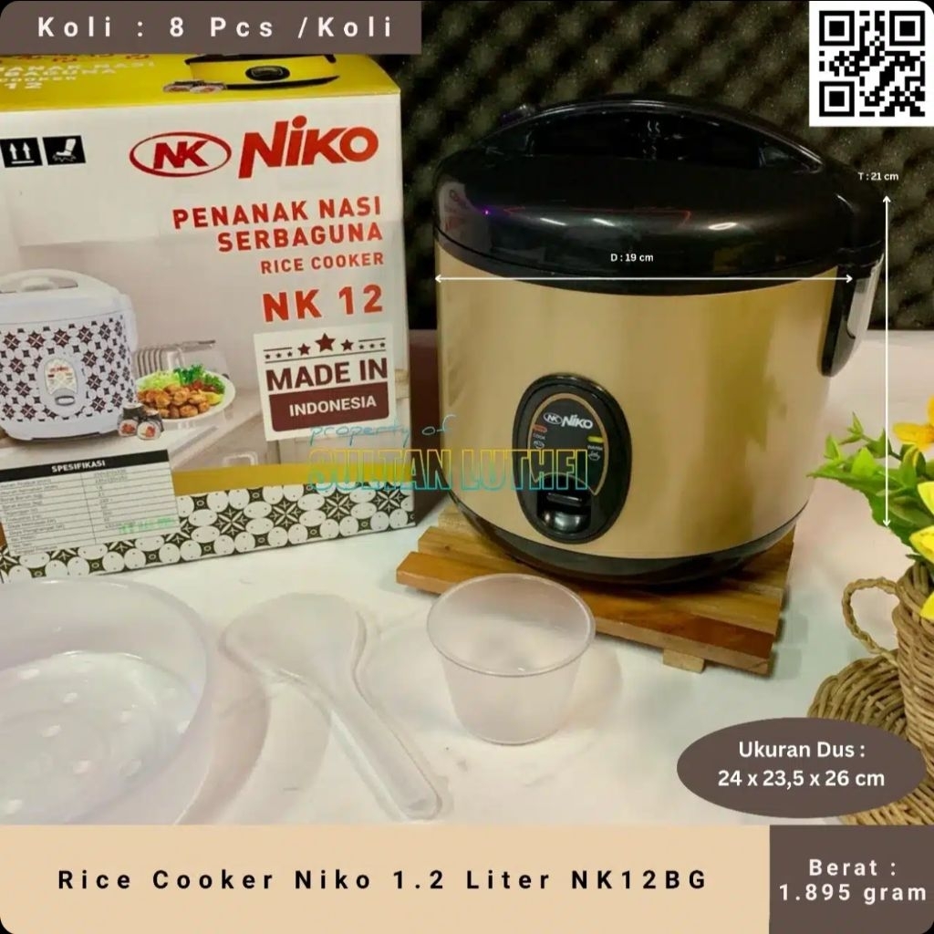 Rice Cooker Niko 1.2 Liter NK12BG
