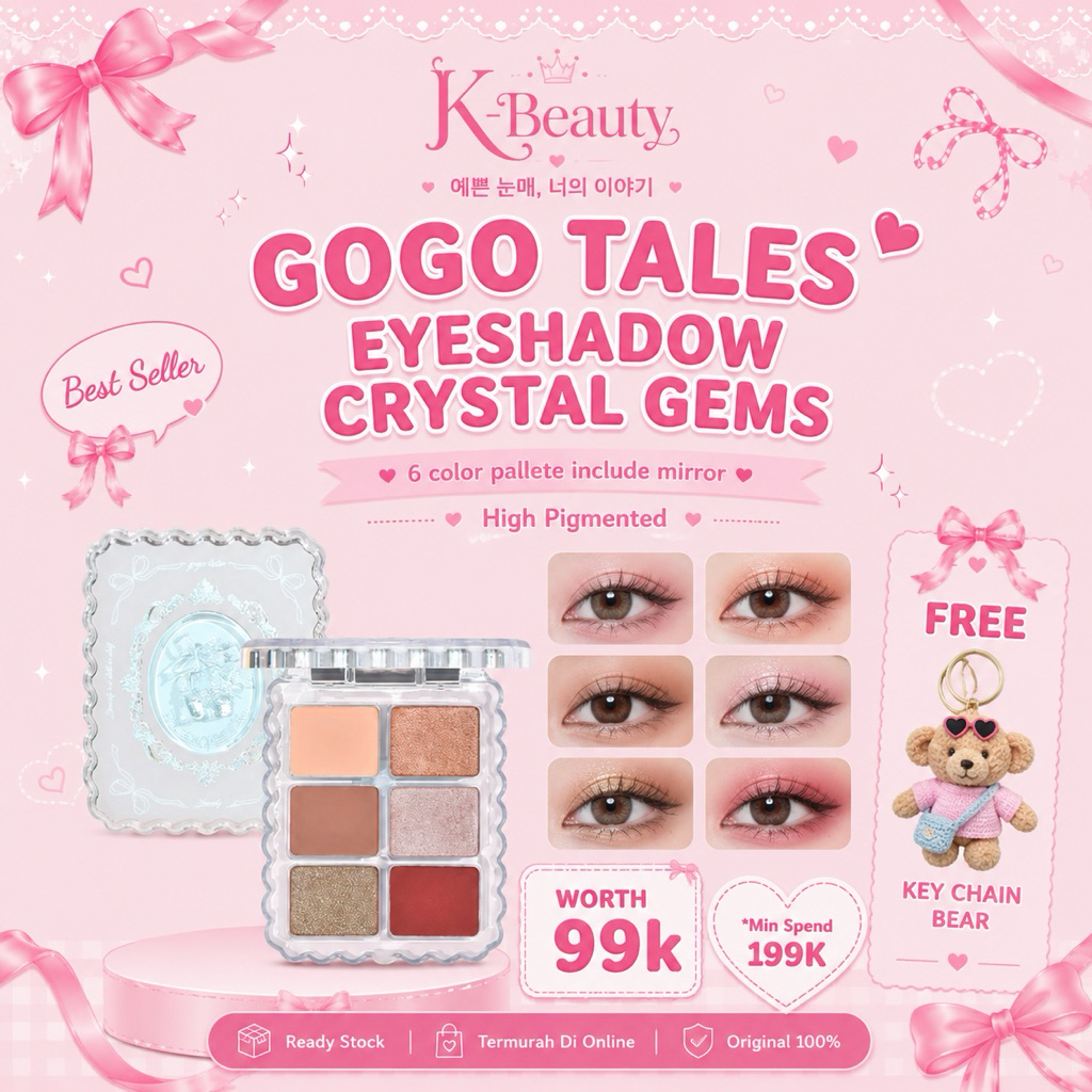 GOGO TALES Eyeshadow Crystal Gems Eyeshadow Pigmented Eyeshadow Tahan lama GT802