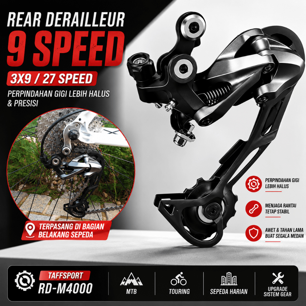 Gear Shaft 9 Speed Gigi Sepeda Shimano Alivio Rear Derailleur Murah Simano Ger Gir