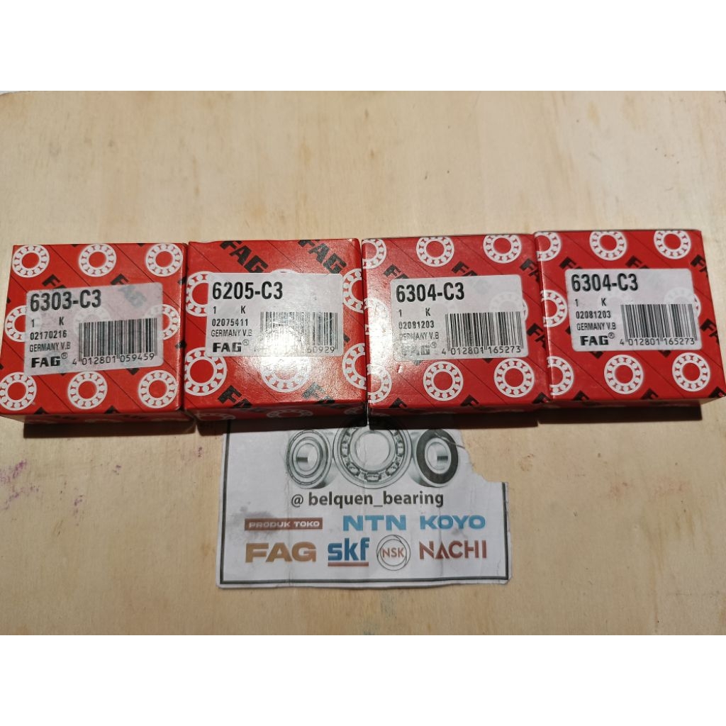 Bearing High Speed 6205 C3 - 6304 C3 FAG Set Mesin RX king Fulset C4