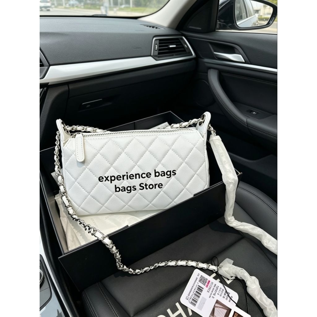 Experience Bags Store - Clutch Tas Selempang With Chain Seri Microchip Bonus Box double bahan Kaviar