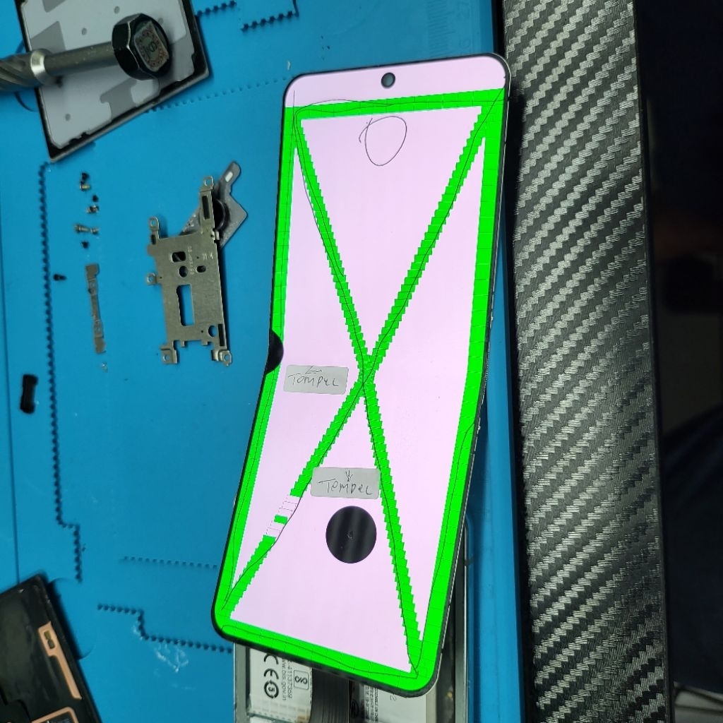 lcd touchscren bazel samsung flip 5 minus