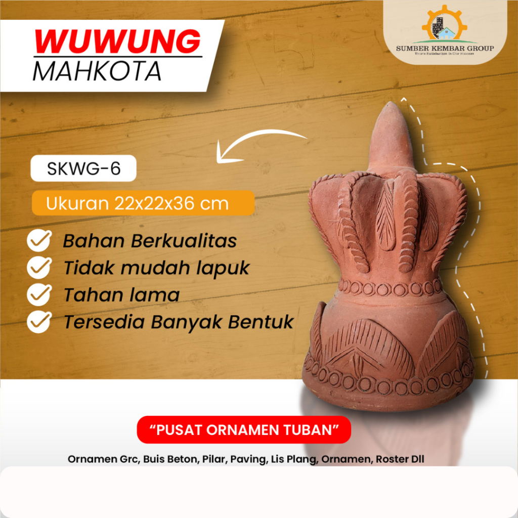 Genteng Hias Wuwung Mahkota Bali ( WAJIB BACA DESKRIPSI )
