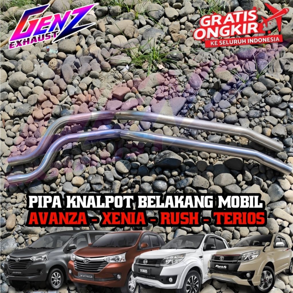 PIPA KNALPOT BELAKANG MOBIL AVANZA  XENIA RUSH TERIOS OLD MONEL ORIGINAL MONEL 42 MM TAHAN KARAT DAN