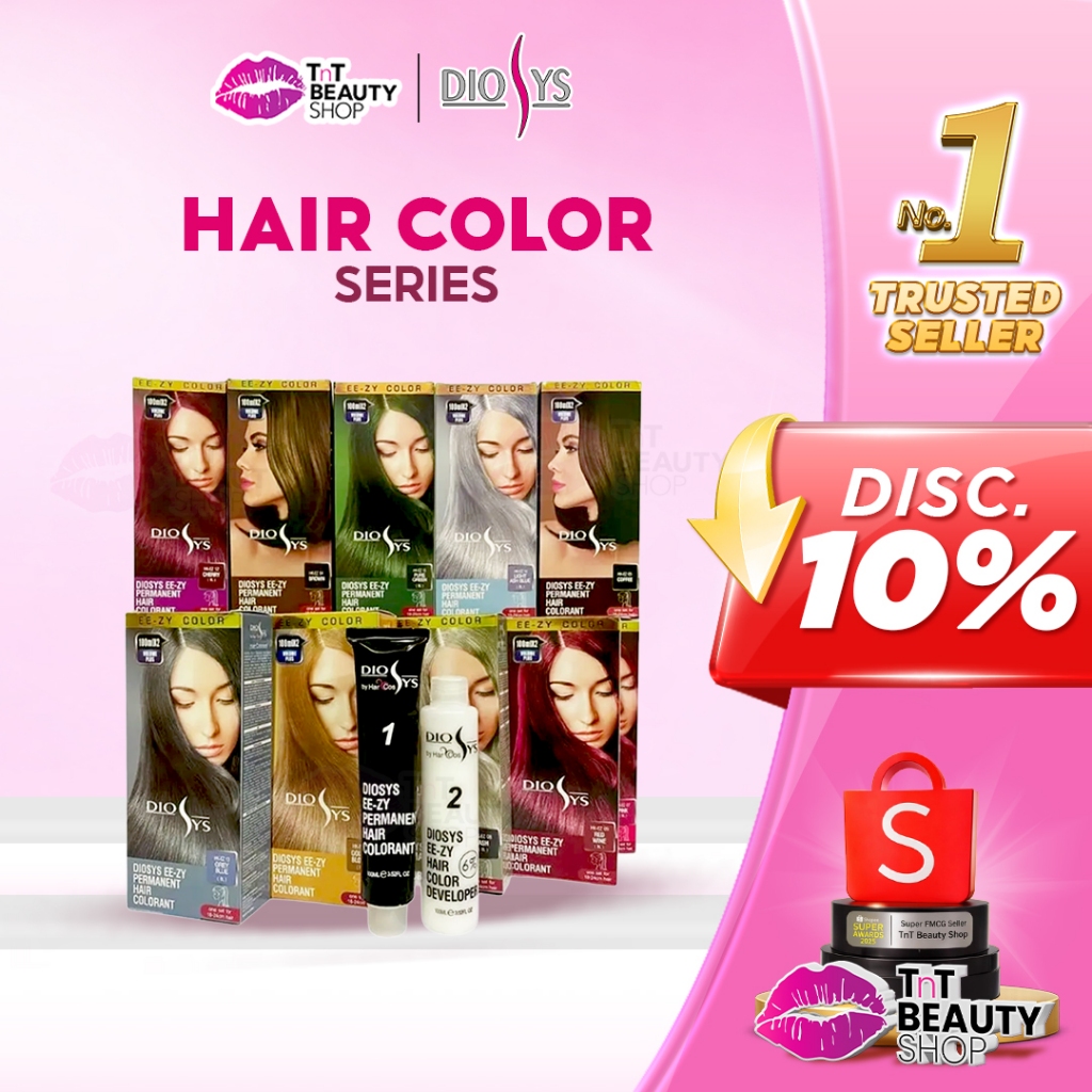 Diosys EE-ZY Permanent Hair Colorant Pewarna Rambut Cream 100ml | TnT Beauty Shop