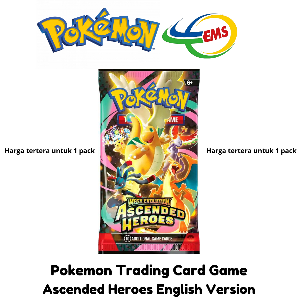 Pokemon TCG Ascended Heroes Pack English Version