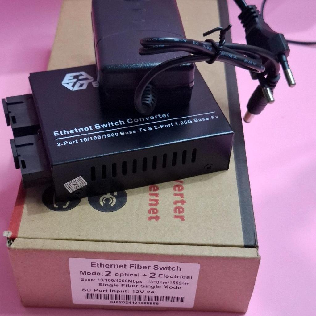 Converter 2Fo 2Lan 100mbps Htb 2 Fo 2 Lan Rj45 Media Konektor Single Mode