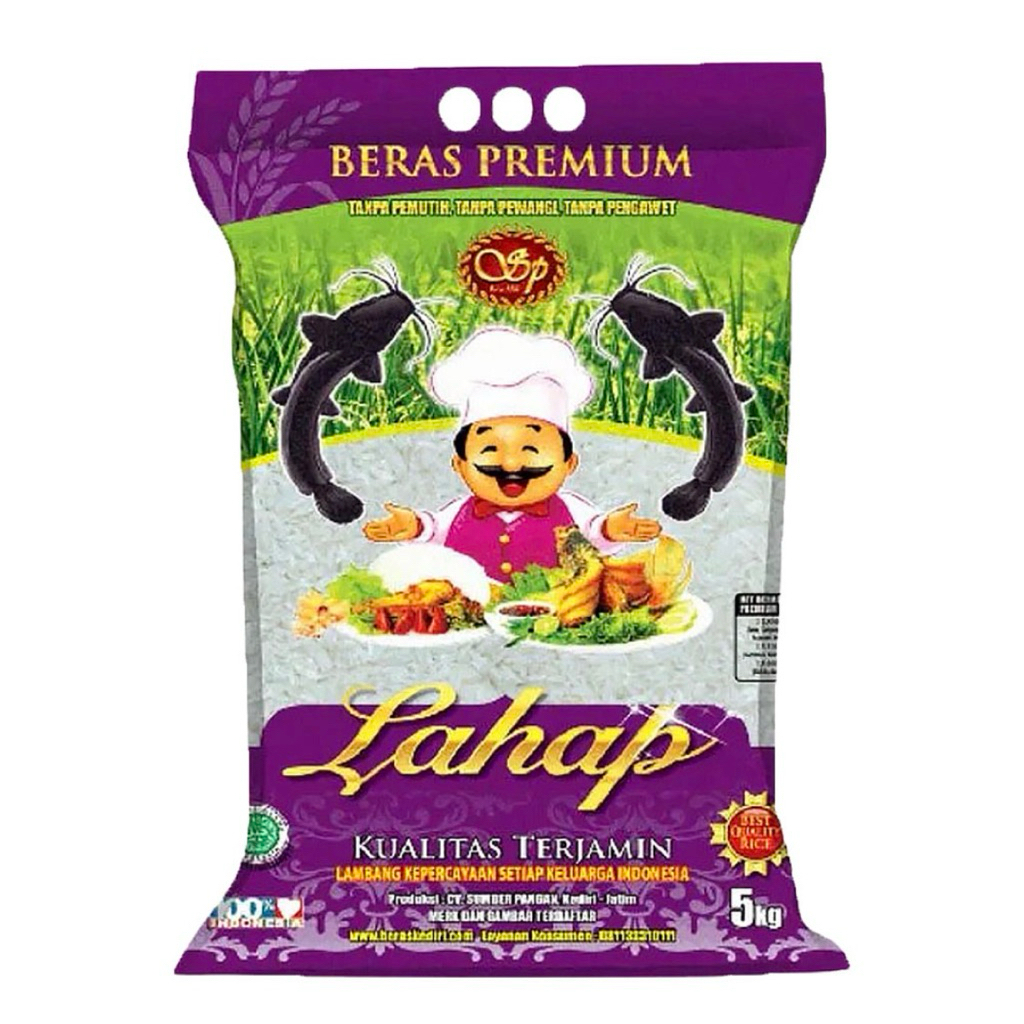 Beras Premium Lahap Lele 3 Kg 5 kg - Pulen, Lembut Murah