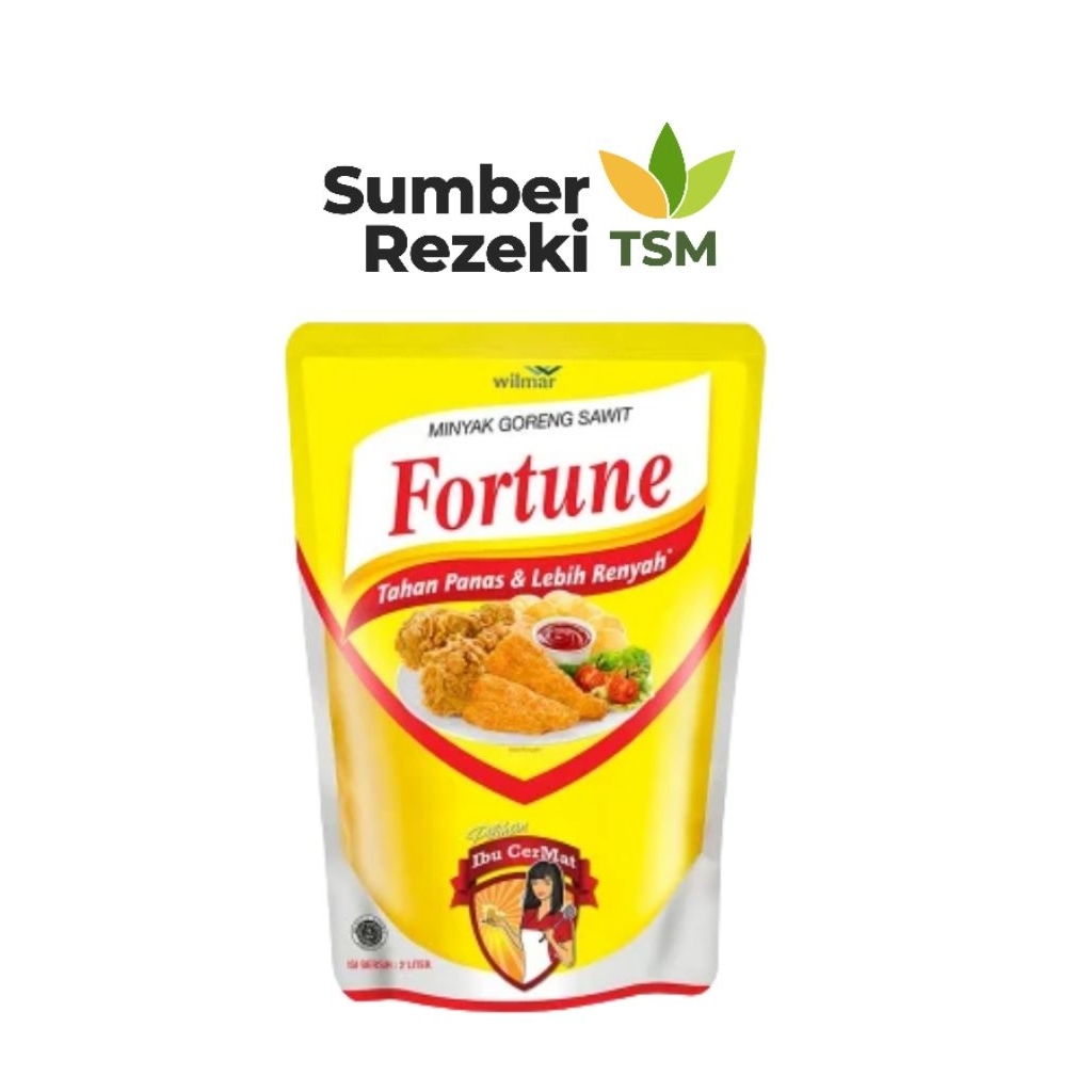 Minyak Goreng Fortune Pouch 2 Liter / 2L - Minyak Goreng Nabati Cegah Makanan Layu TSM