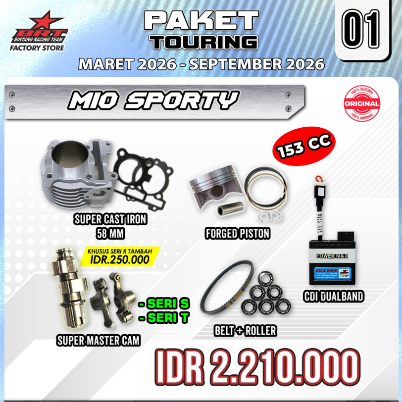 PAKET BORE UP MIO SPORTY/MIO SMILE