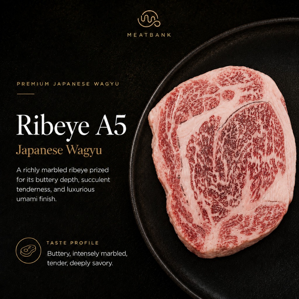 MEATBANK Kobe Ribeye A5 Wagyu Japan Beef Rib Eye Daging Sapi Steak
