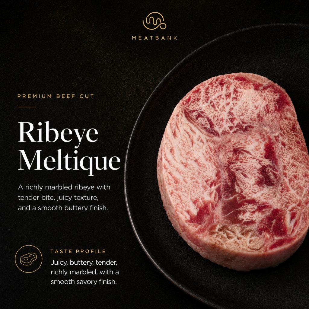 MEATBANK Ribeye Steak - Daging Sapi Premium Ribeye Meltique Quality Wagyu | Ribeye Steak Wagyu Melti