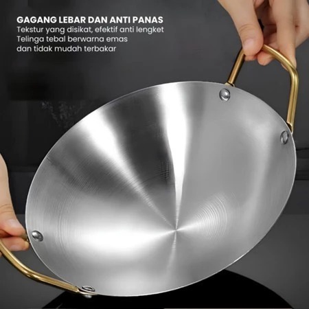 Wajan Stainless Premium/ Wajan Stainless tebal