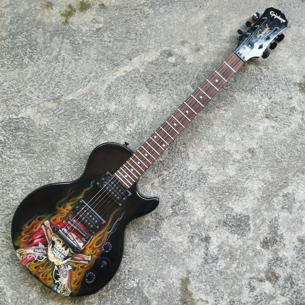 GITAR LISTRIK ORIGINAL EPIPHONE LESPAUL SPECIAL II SECOND REPAINT MURAH