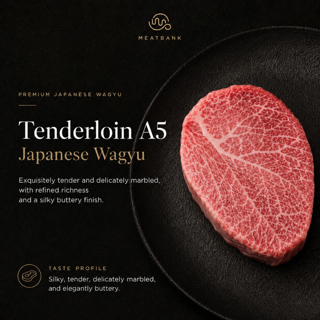 MEATBANK JAPAN WAGYU TENDERLOIN A5 Tender Steak Kagoshima Kobe Beef