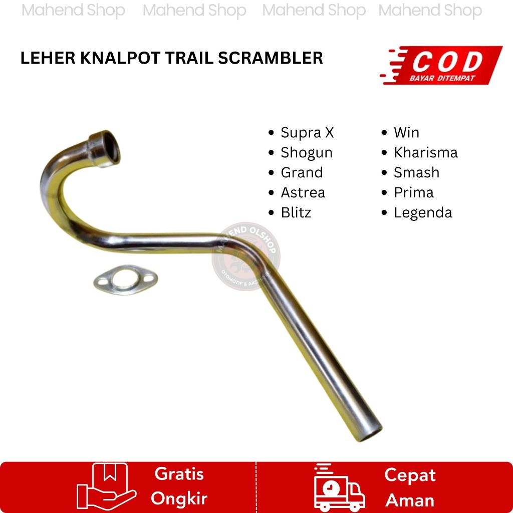 LEHER KNALPOT MODEL TRAIL SCRAMBLER MOTOR BEBEK SUPRA X ASTREA SHOGUN KARISMA GRAND JUPITER