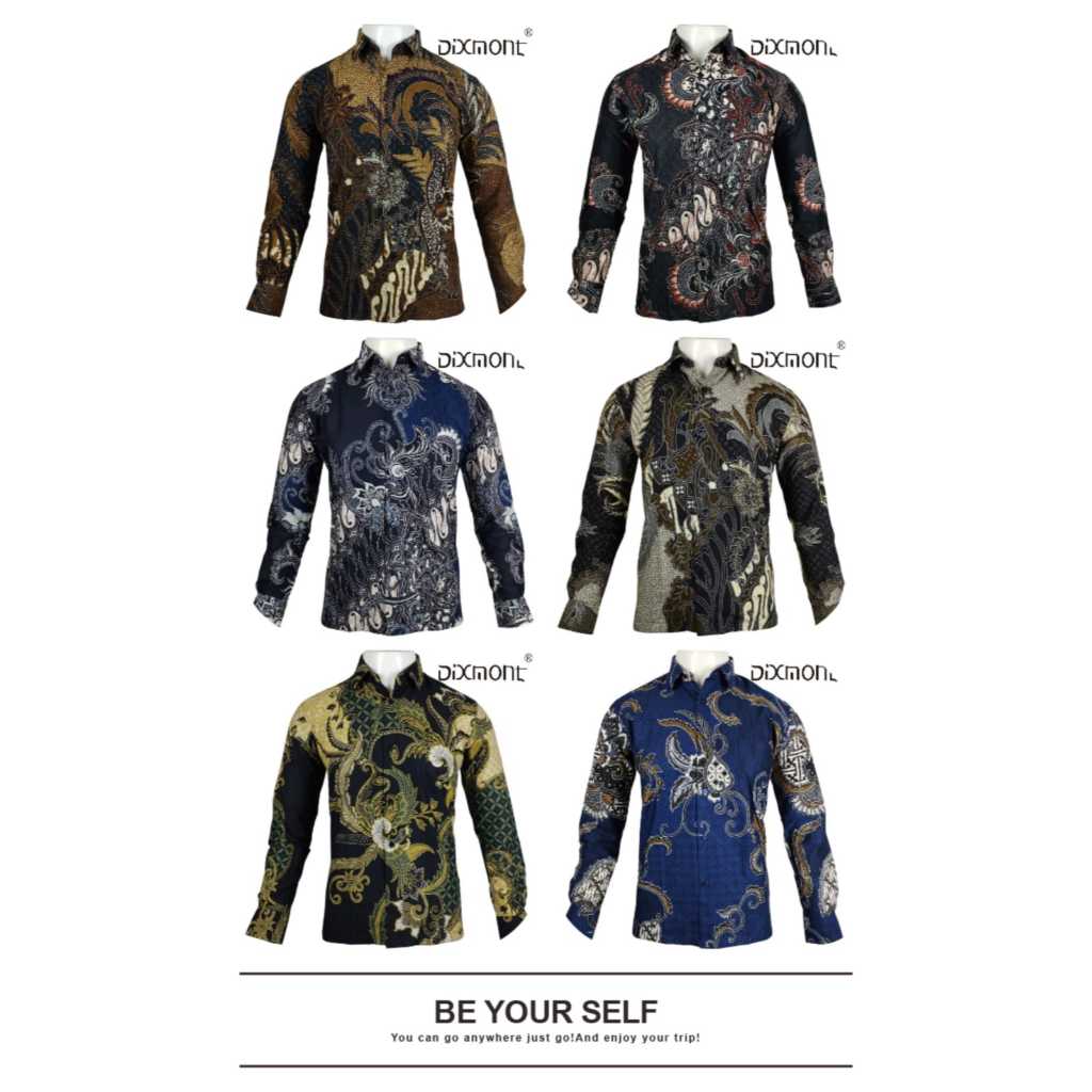 kemeja panjang formal,kemeja formal,DixmontBatik lengan panjang, kemeja terbaru, modern