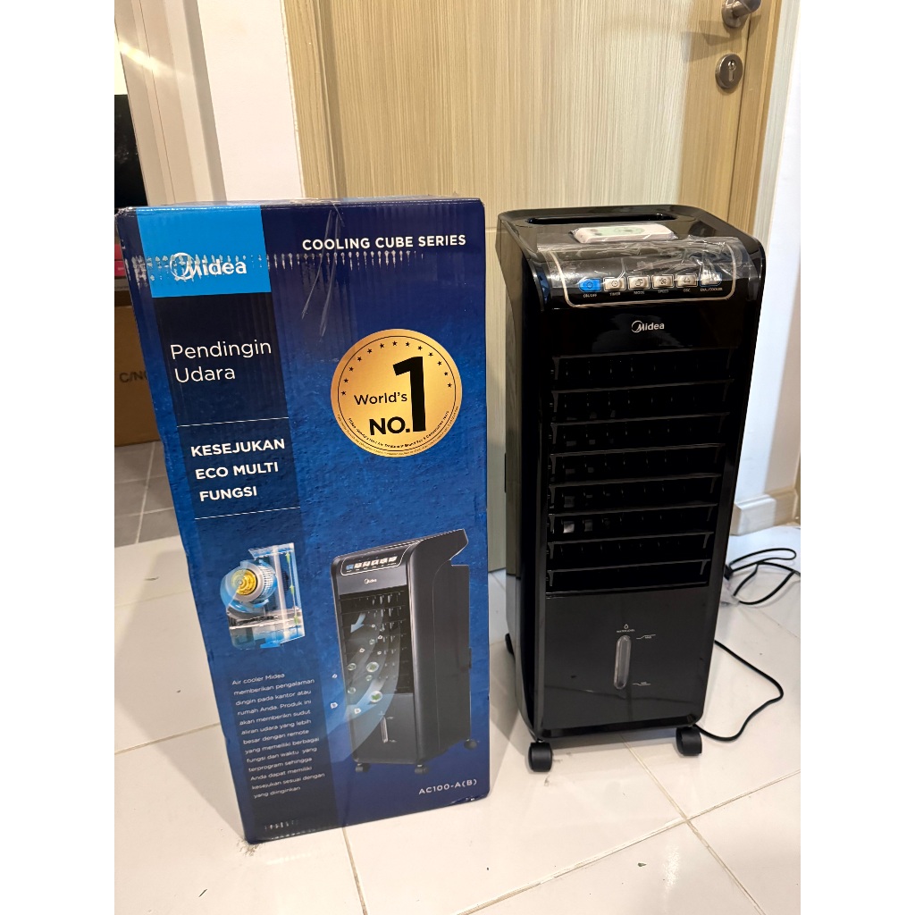 AC Portable Midea Air Cooler AC-100 A (B) 6 Liter Hitam