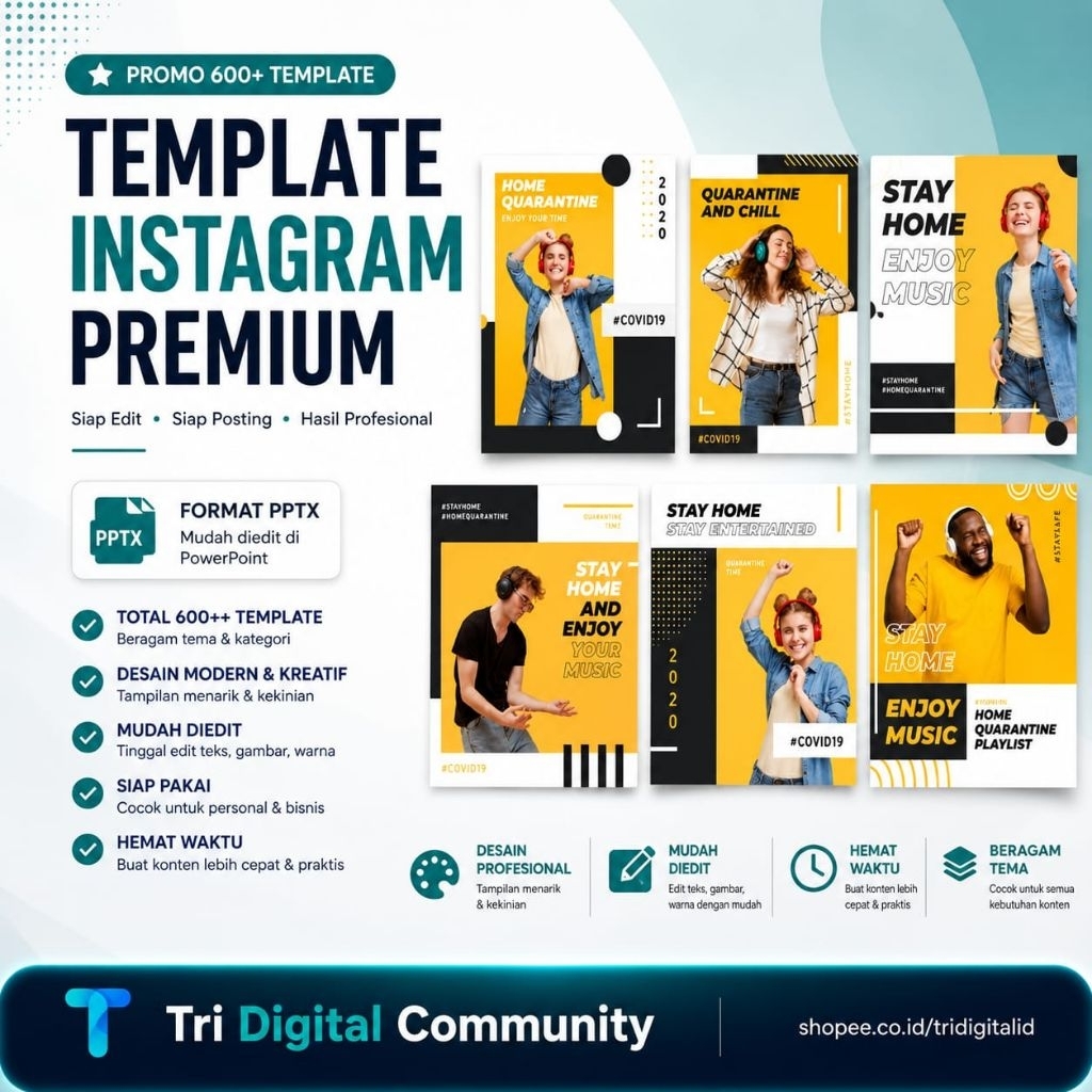 PROMO 600++ Template Desain Instagram Feed Katalog Produk UMKM- Tri Digital