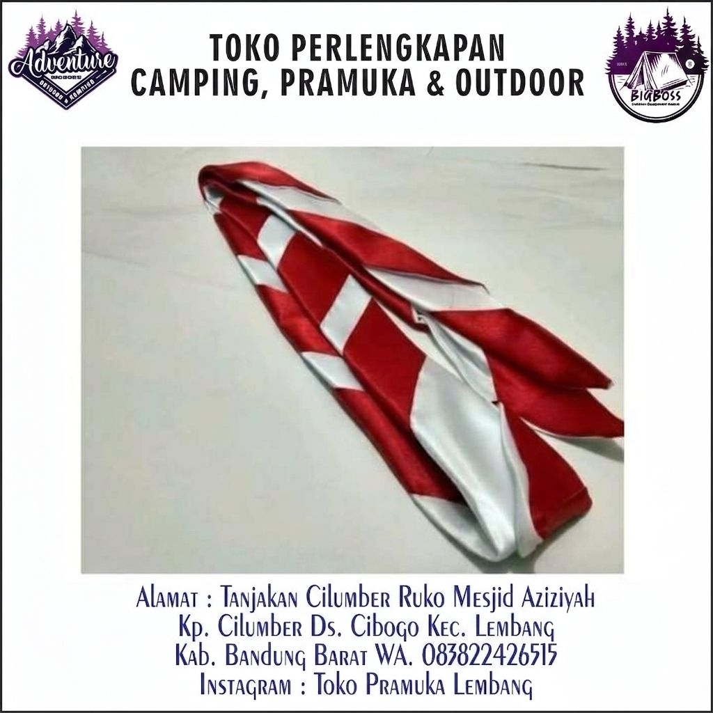 Kacu Pramuka Saten, Kacu Pramuka SMA bahan Satin Panjang 135cm