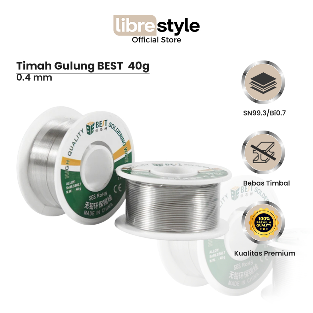 Timah Gulung BEST (0.4mm) 40g SN99.3/Bi0.7