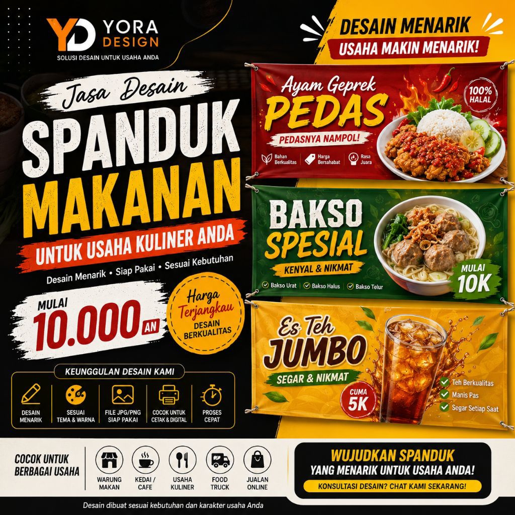 Jasa Desain Spanduk Makanan Banner Kuliner