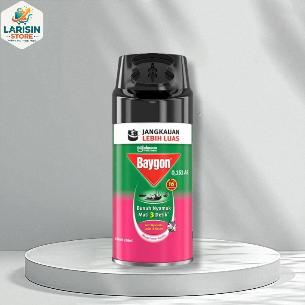 Baygon Semprot Flower Garden 200 ml - Anti Nyamuk & Kecoa