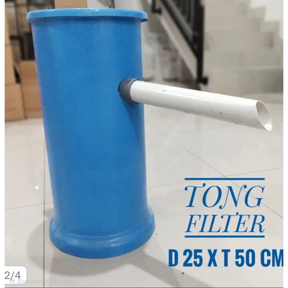 Media Filter TONG (KOSONG) / FILTER TABUNG KOLAM IKAN KOI 25CM X 30CM