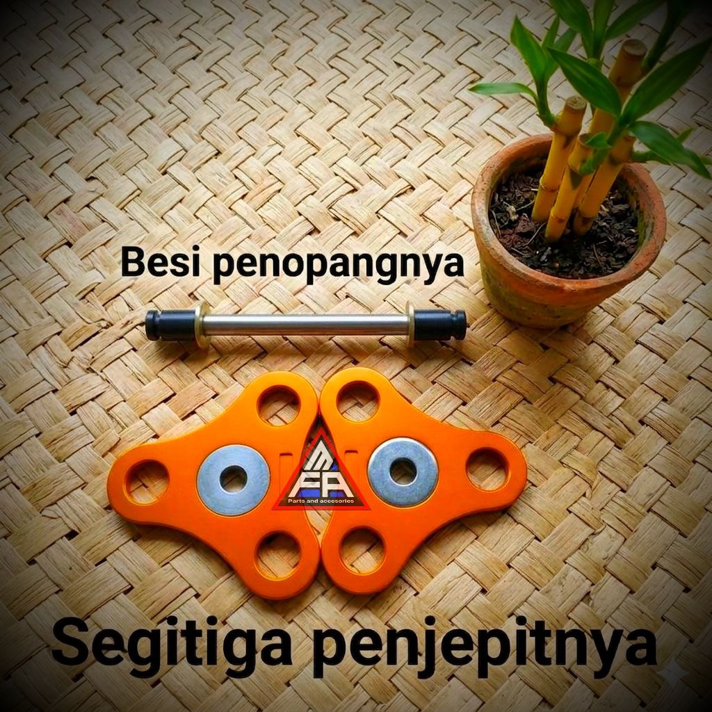 1 SET PIPA BESI PENOPANG dan SEGITIGA PENJEPIT PLASTIK ROLL MESIN CUP SEALER