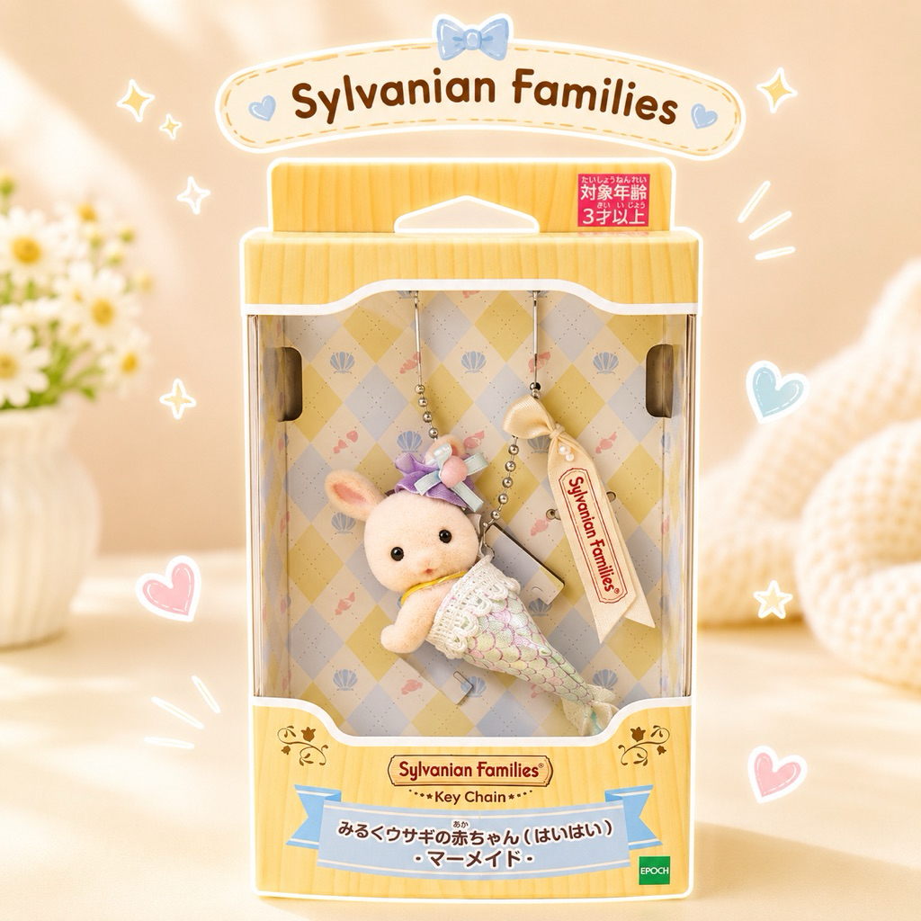 SYLVANIAN FAMILIES MERMAID KEYCHAIN ORIGINAL JAPAN