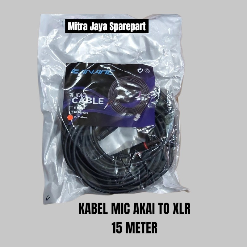 KABEL MICROPHONE XLR TO AKAI 6,5MM PANJANG 15 METER XLR TO AKAY MONO