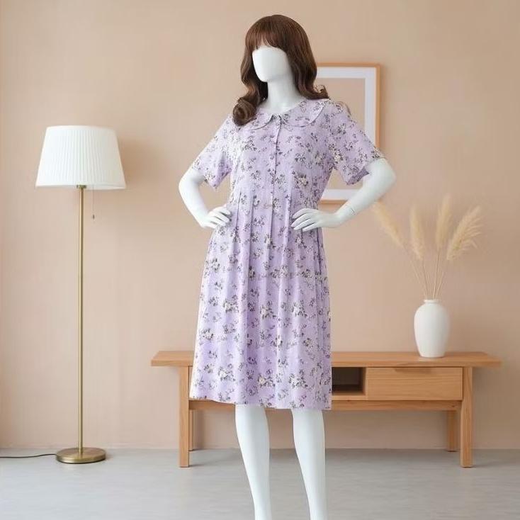 Lunaci selena Daster/baju menyusui/bukaan depan/daster rayon jumbopremium/baju tidur