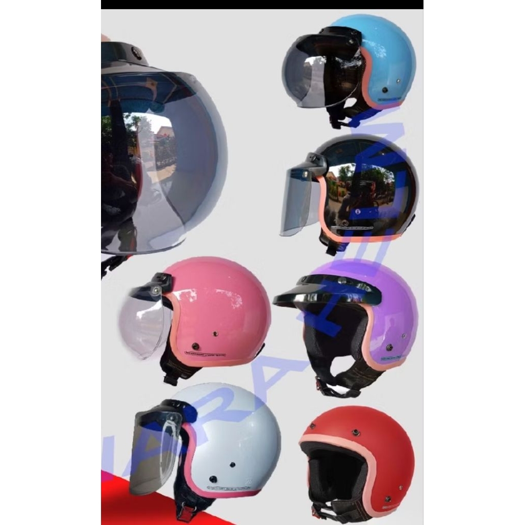 Helm Bogo Dewasa dengan Busa tebal lembut