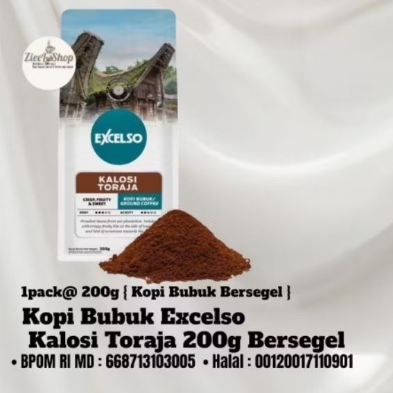 Coffee ground Excelso Kalosi Toraja 200g|Kopi Bubuk Excelso Kalosi Toraja 200g