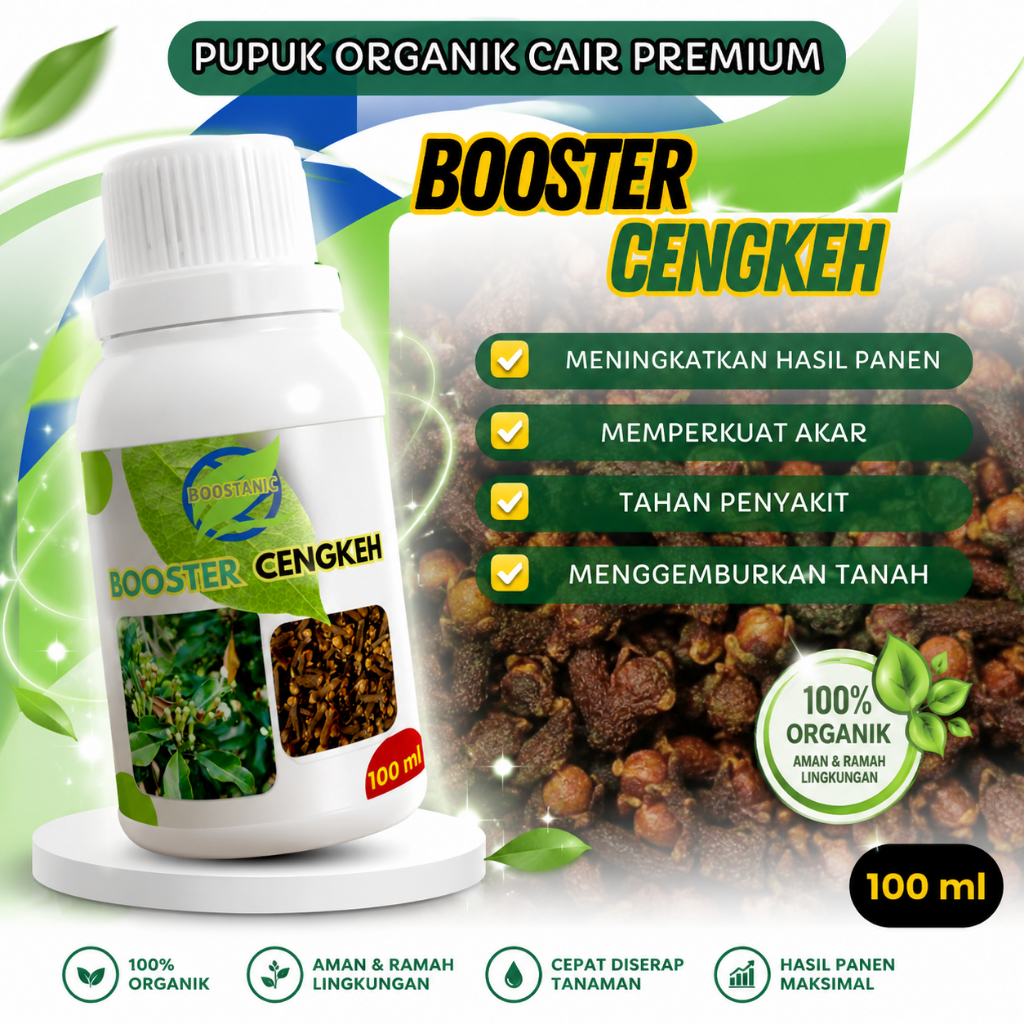 Pupuk Booster Organik Cair / Booster CENGKEH Pupuk Organik 100ML / Melebatkan Buah Cengkeh Anti Ront