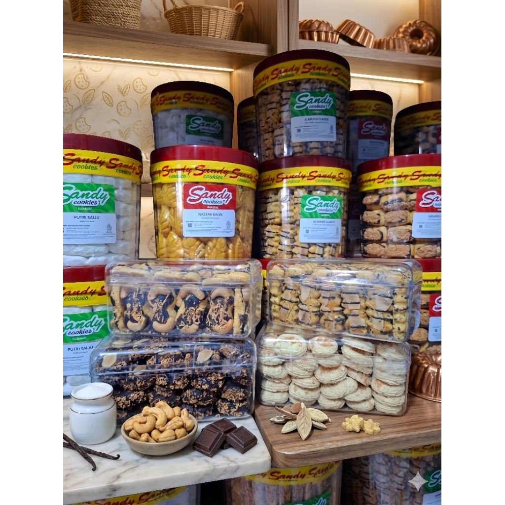 Sandy cookies toples cantik isi 300an gram Kue kering premium / Kue lebaran