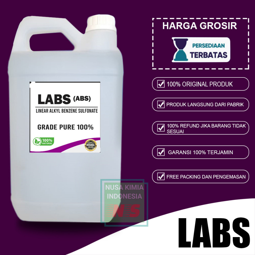 LABS 5KG LABSA MURNI LABSA EX ECONAT / LAS Linear AlkylBenzene Sulfonate 100%