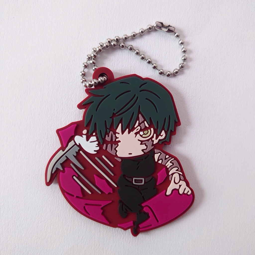 Jujutsu Kaisen Official Banchoukou Rubber Strap Keychain Gantungan Kunci - Maki Naoya Yuuji Megumi