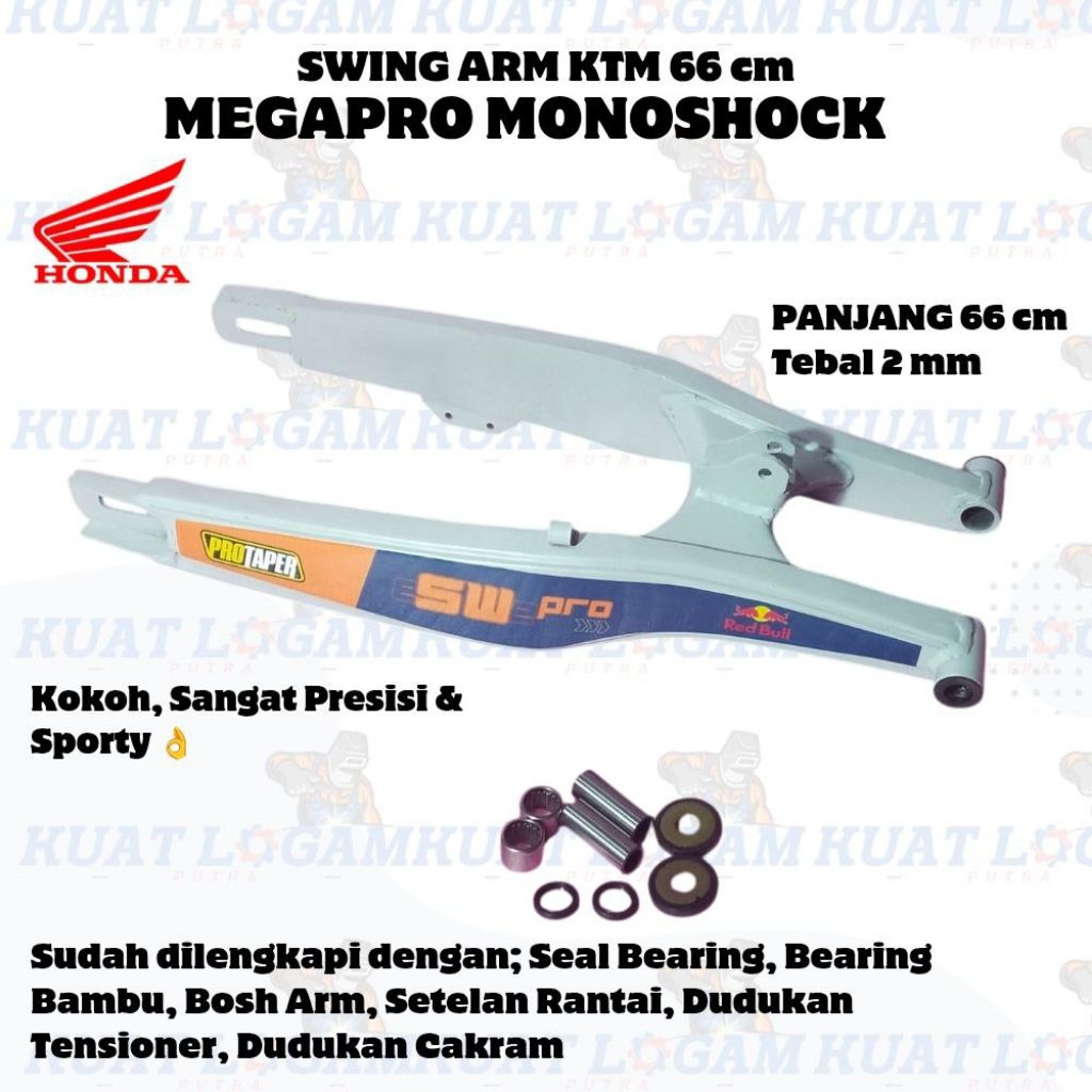 Swing Arm Ktm Lislas New Megapro Mono 66 cm Arem Replika New ktm lengan Ayun Motor pnp Honda New Meg