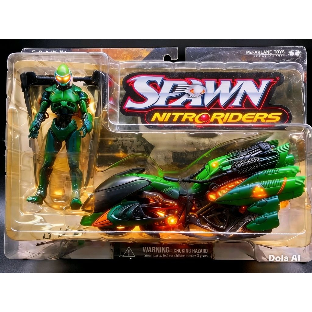 McFarlen toys Spawn Nitro Riders Green Vapor seri 16 tahun 1999