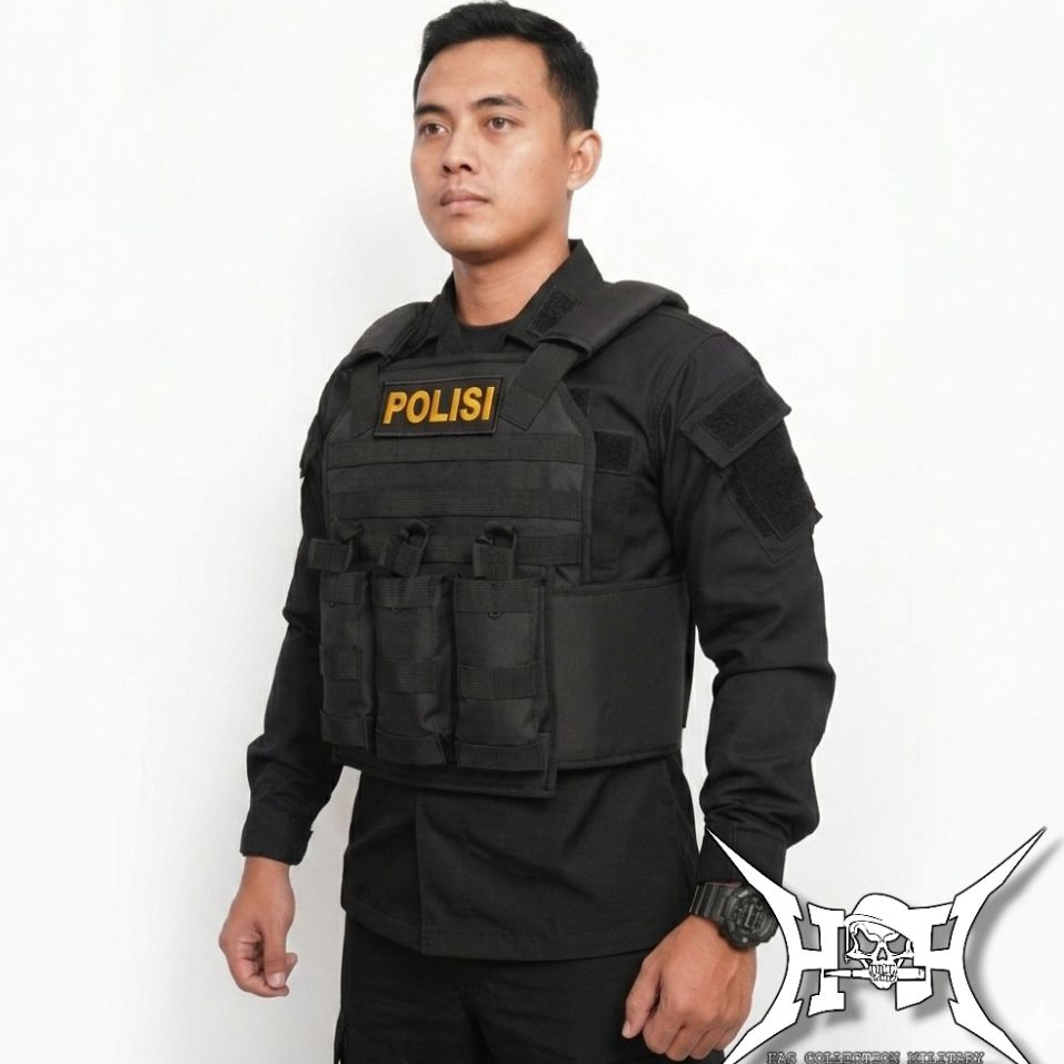 Rompi tactical polisi terbaru/Rompi anti angin tectical polisi