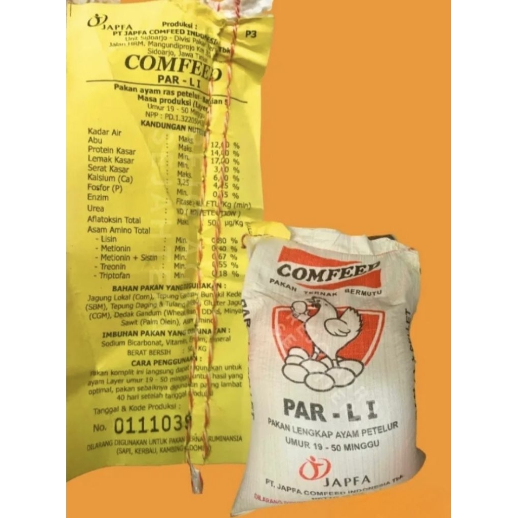 Comfeed par l1 Pur ayam petelur layer (pelet)
