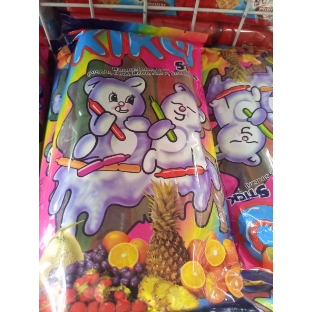 KIKO Es Stik Jelly - 10 Sticks, Rasa Buah Alami, Berserat Tinggi