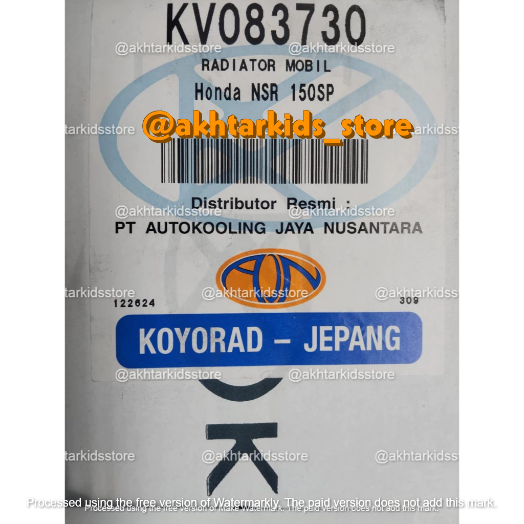 Radiator Honda NSR 150SP Koyorad Full Aluminium + Tutup Radiator