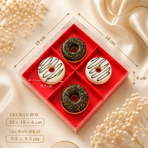 Box Mika SEKAT PENDEK 4 Dan 6 Box Mika Kue Box Mika DONAT Box mika Lebaran