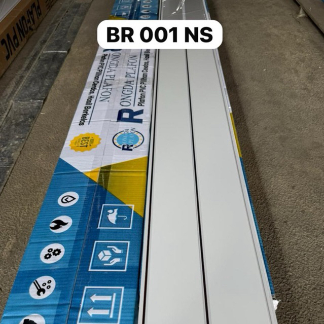Plafon Pvc Putih Nat Silver Glossy BR 001 NS (PERLEMBAR)