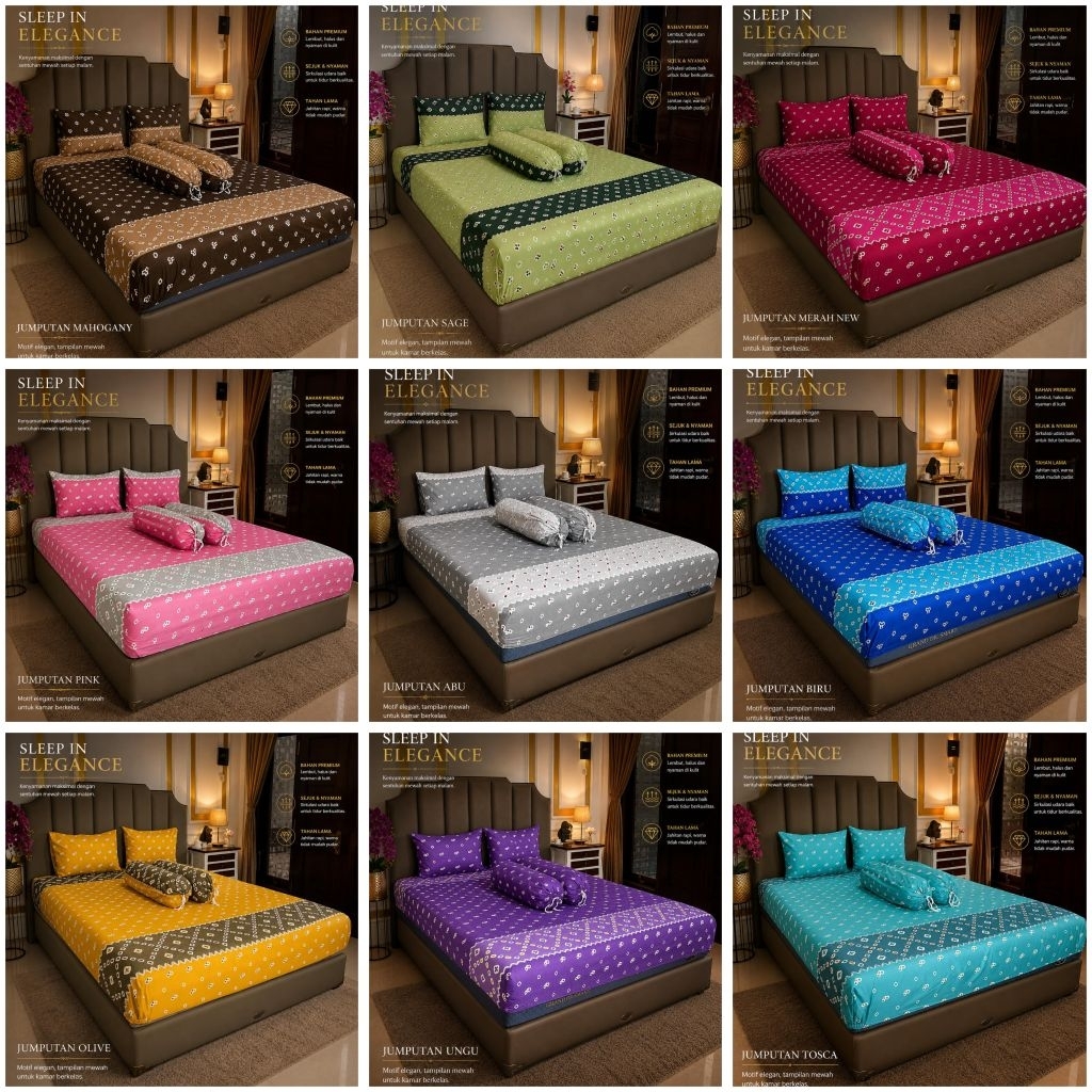SPREI JUMPUTAN SOLO BEST SELLER HOMEMADE FREE SARUNG BANTAL SARUNG GULING // BAHAN KATUN HALUS ANTI 