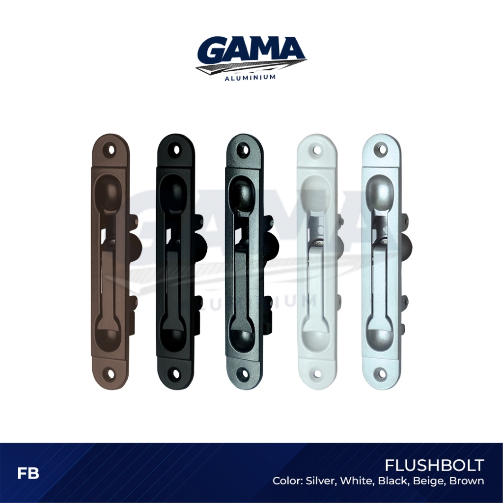 GAMA - Flush Bolt Glatino Penahan Pintu Aluminium