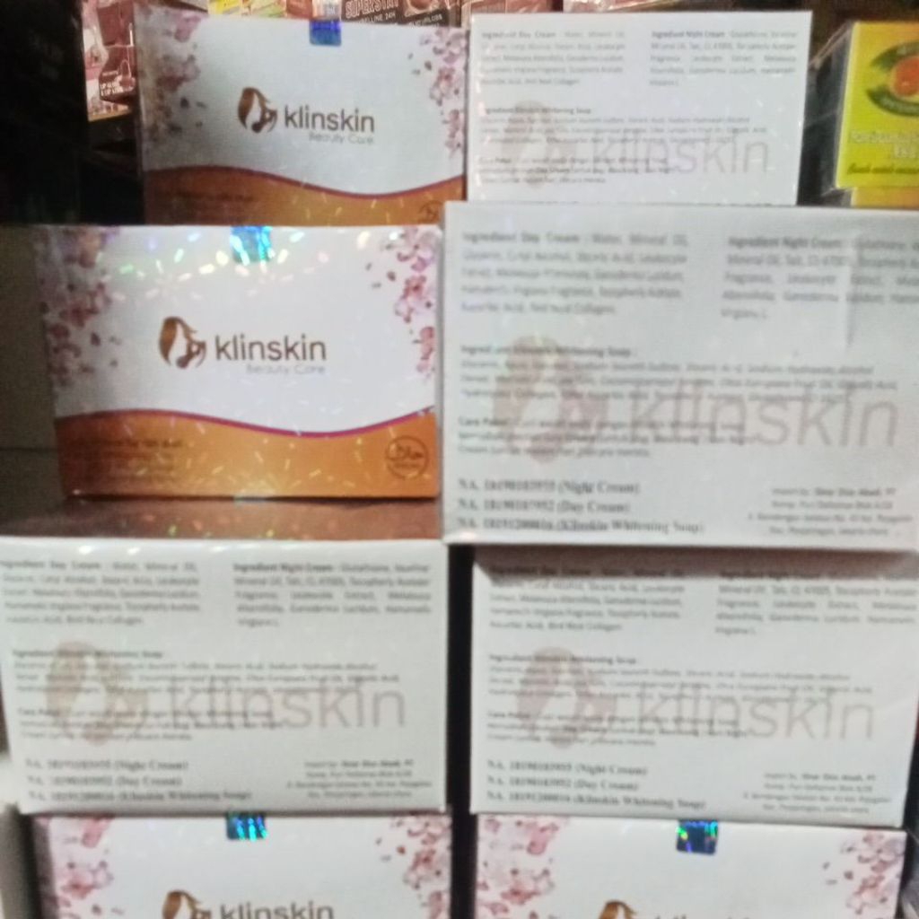 paket klinskin isi sabun dan cream siang malam